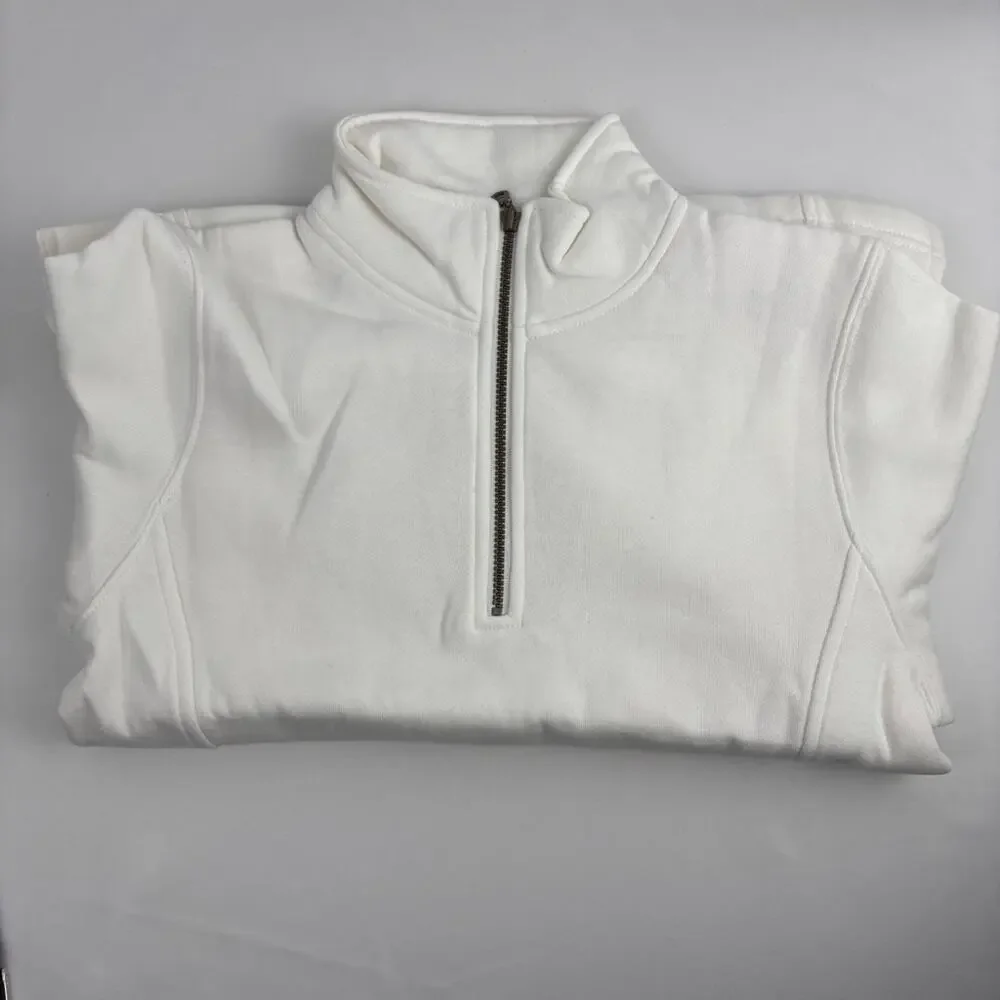 New with Tags Sport-Tek Women's White Quarter-Zip Pullover Sweatshirt XSmall - Picture 3 of 11